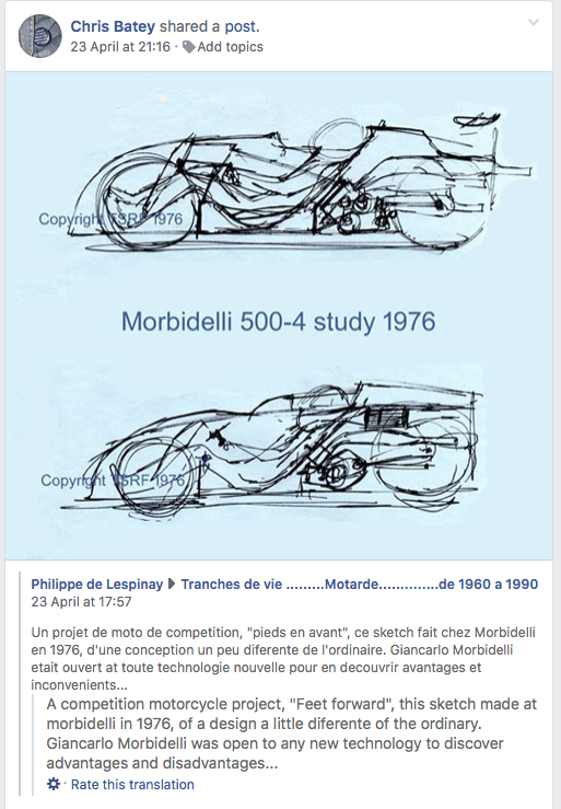 1976 FF Morbidelli 500-4 Sketch